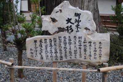 伊太祁曽神社の大杉の看板